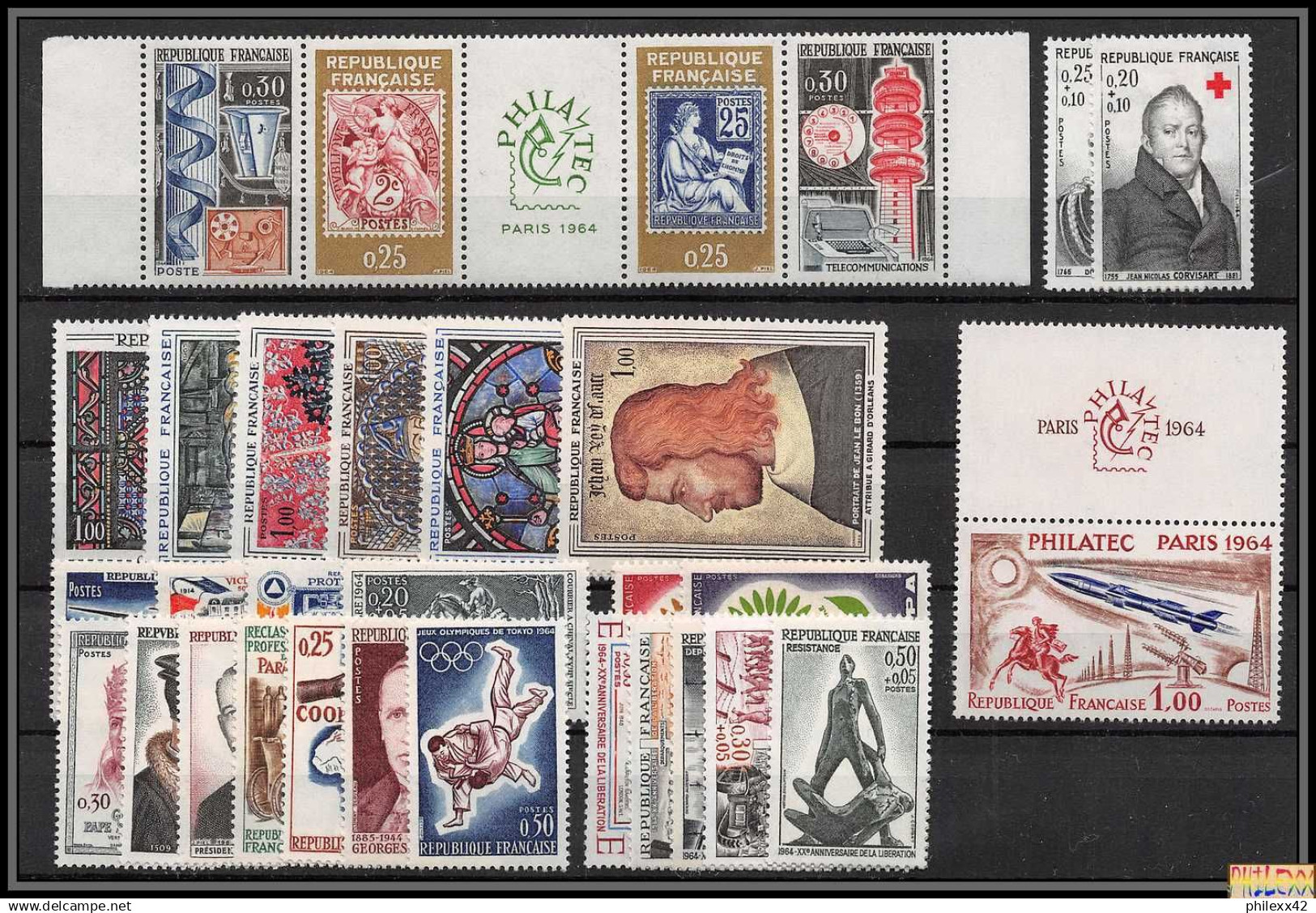 Départ 1 EURO - FRANCE COMPLET 1960 / 1969 NEUF ** MNH A SAISIR COTE 388 EUROS VOIR SCANS