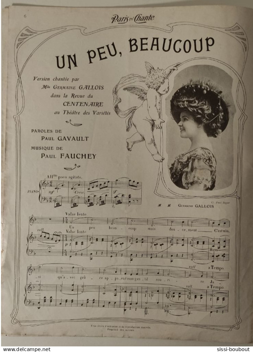 Collection "Paris Qui Chante" - Quand On Aime Bien - Un Peu, Beaucoup - Non, Non, Non... - Air De Ballet - Scores & Partitions