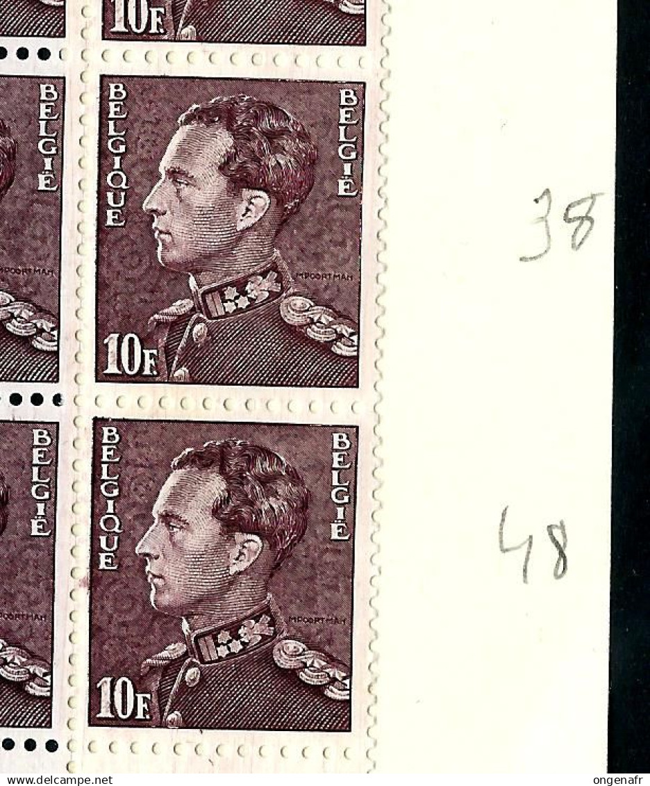 Bloc De 15 Pl. 4 Donc 5 X N° 848Aa CU  20frs Sous 10 Frs  - Côte 2025 : 1017,50€ - 1936-1951 Poortman