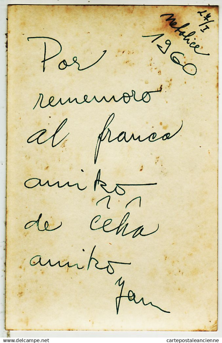 38398 /  Rare ESPERANTO Tchéquie NETOLICE 1960 Ensemble Enveloppe Lettre 2 Photographies format C.P avec 8 scans Czech