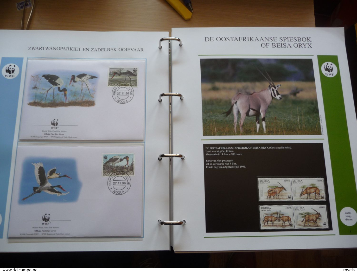 (W5) VERZAMELING WWF IN ORGINELE ALBUM 17 SETS MNH AND  17 X 4 FDC'S  SEE SCAN'S.