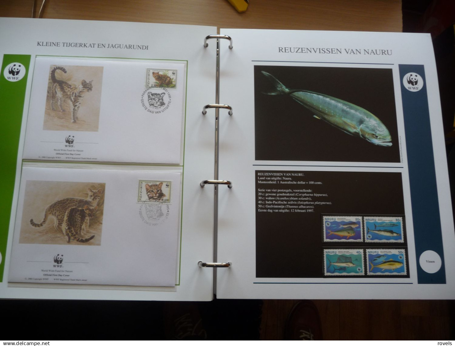 (W5) VERZAMELING WWF IN ORGINELE ALBUM 17 SETS MNH AND  17 X 4 FDC'S  SEE SCAN'S.