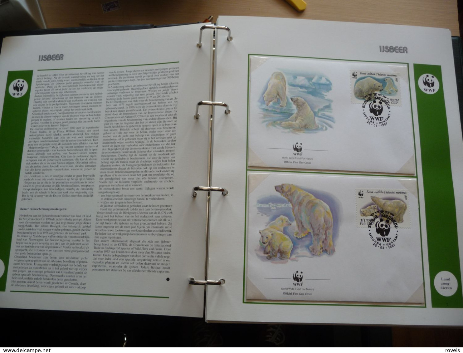(W4) VERZAMELING WWF IN ORGINELE ALBUM  6 X 4 FDC'S AND 1 X2 FDC'S  SEE SCAN'S. - Other & Unclassified
