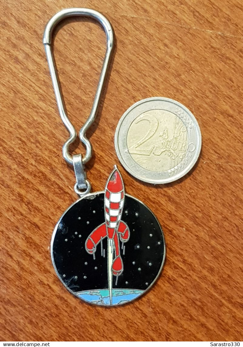 RARE. Porte-Clés « Objectif Lune » ©HERGECORNER 633 - Tintin