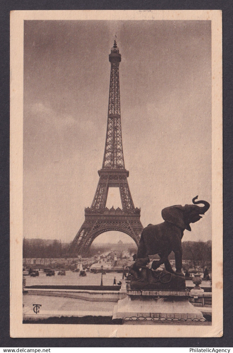 FRANCE, Postcard RPPC, Tour Eiffel, Eiffel Tower - Tour Eiffel