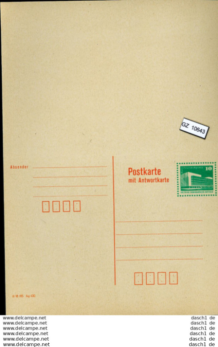 DDR, 5 Lose P 85 - Postkarten - Ungebraucht