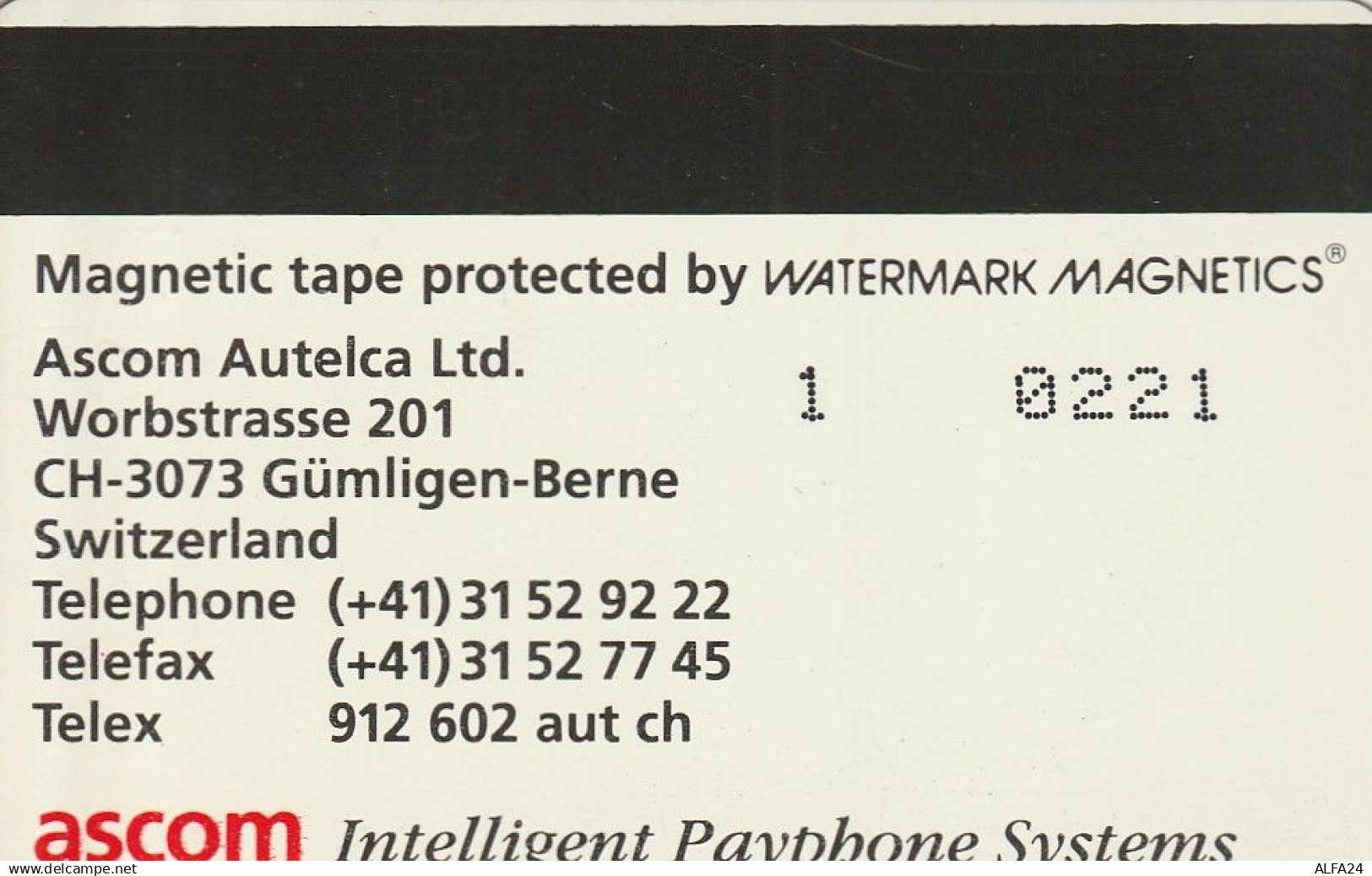 PHONE CARD SVIZZERA ASCOM AUTELCA - DEMO (E122.5.3 - Switzerland
