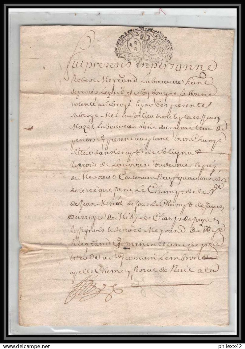 40220 Riom Auvergne Devaux N°310 Indice 5 1722 Lettre Document Très Ancien 18ème Siècle - Cachets Généralité