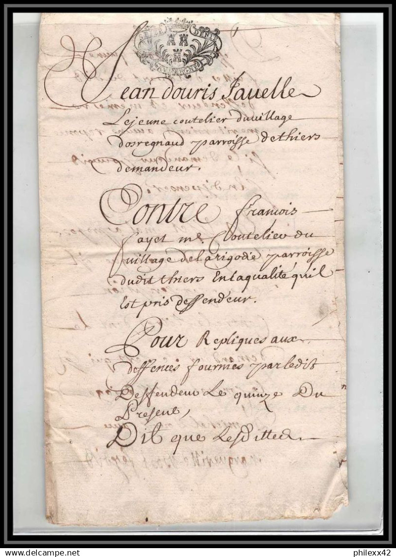 40201 Riom Auvergne Devaux N°300 Indice 5 18 Mai 1922 Complet 8 Pages Lettre Document Très Ancien 18ème Siècle - Gebührenstempel, Impoststempel