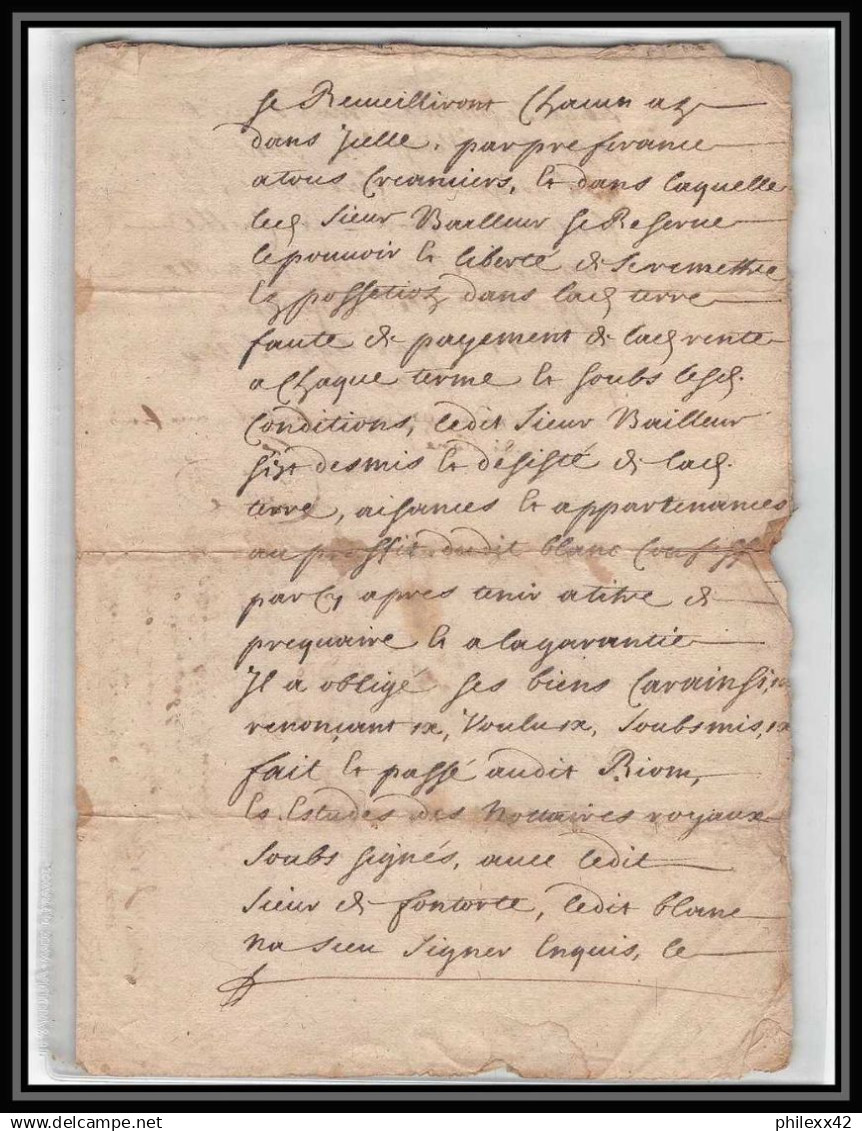 40182 Riom Auvergne Devaux N°300 Indice 5 1721 Lettre Document Très Ancien 18ème Siècle - Cachets Généralité