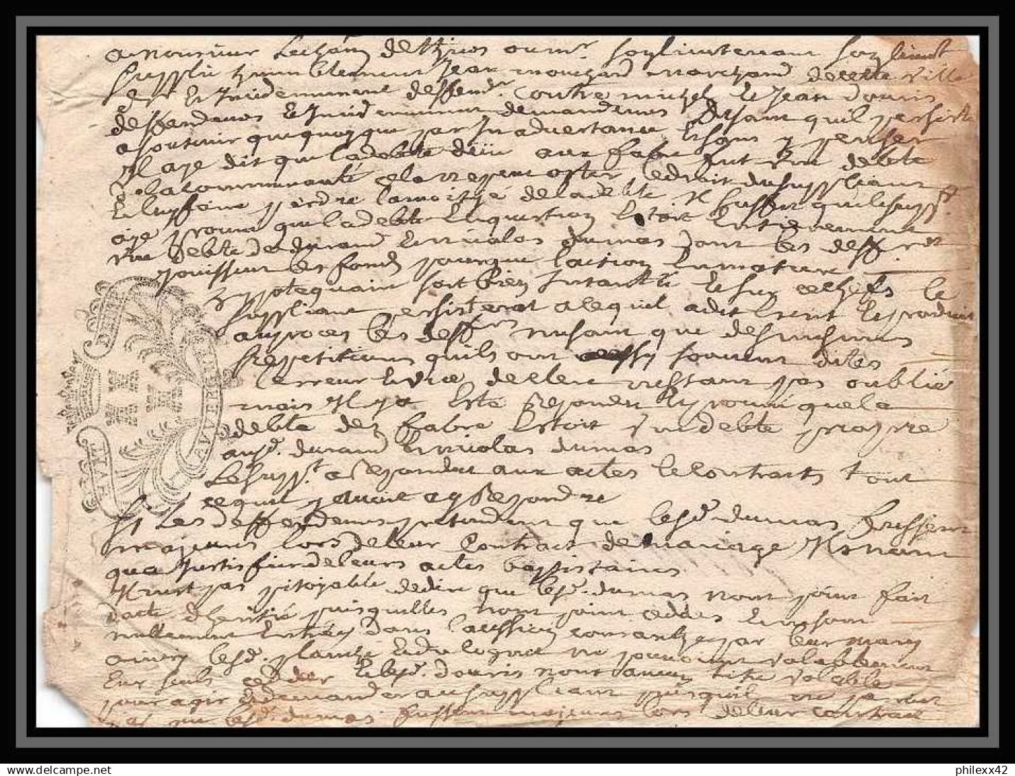 40167 Riom Auvergne Devaux N°298 Indice 5 1720 Lettre Contremarque Lettre Document Très Ancien 18ème Siècle - Seals Of Generality