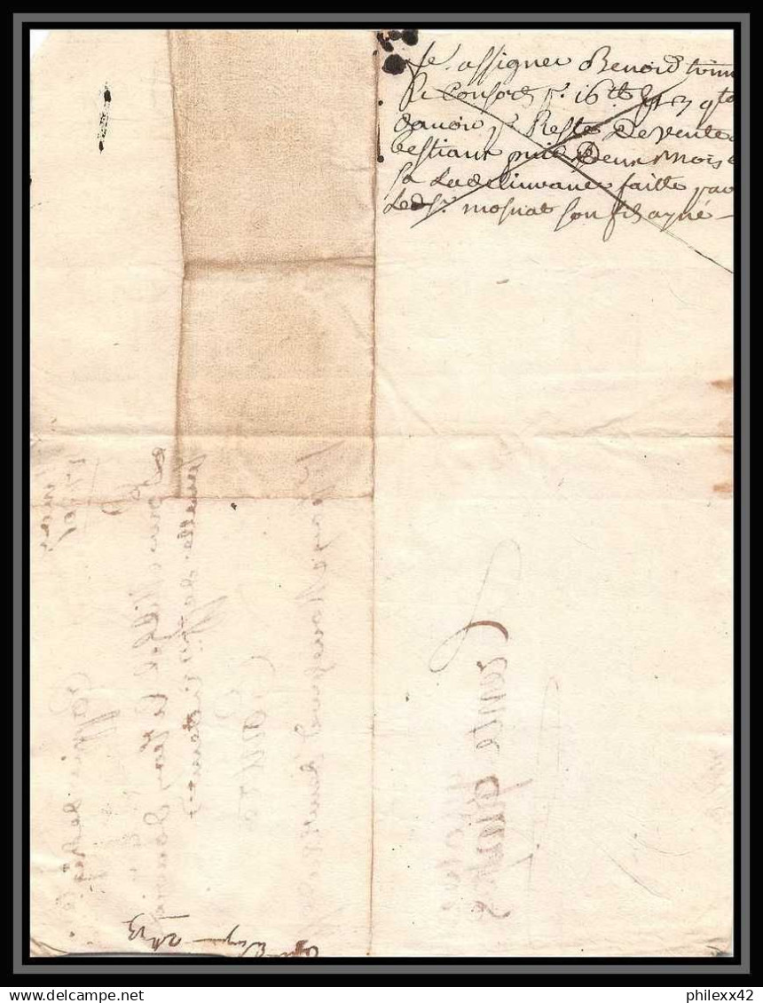 40167 Riom Auvergne Devaux N°298 Indice 5 1720 Lettre Contremarque Lettre Document Très Ancien 18ème Siècle - Seals Of Generality