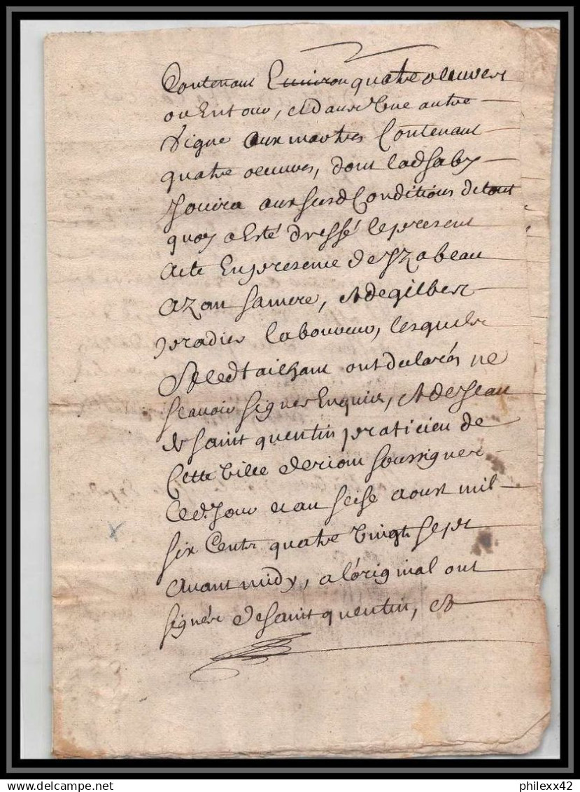 40175 Riom Auvergne Devaux N°300 Indice 5 16 aout 1687 complet 8 pages Lettre document très ancien 18ème siècle