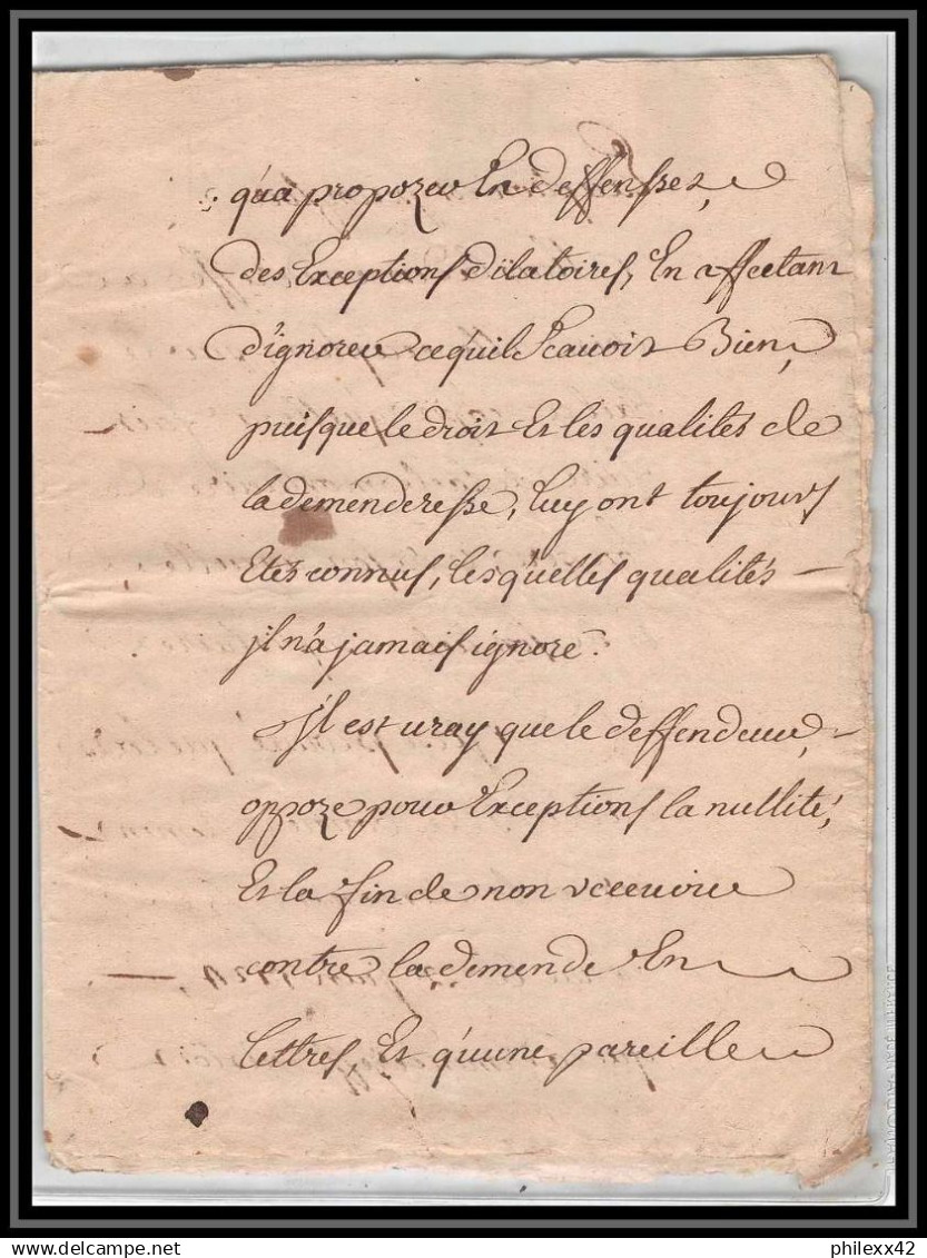 40251 Riom Auvergne Devaux N°320 Indice 5 1732 complet 24 pages Lettre document très ancien 18ème siècle