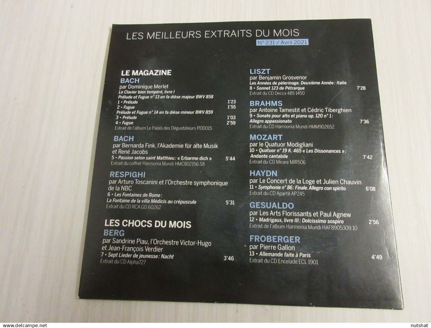 CD MUSIQUE CLASSIQUES Les MEILLEURES EXTRAITS Du MOIS AVRIL 2021 - Classical