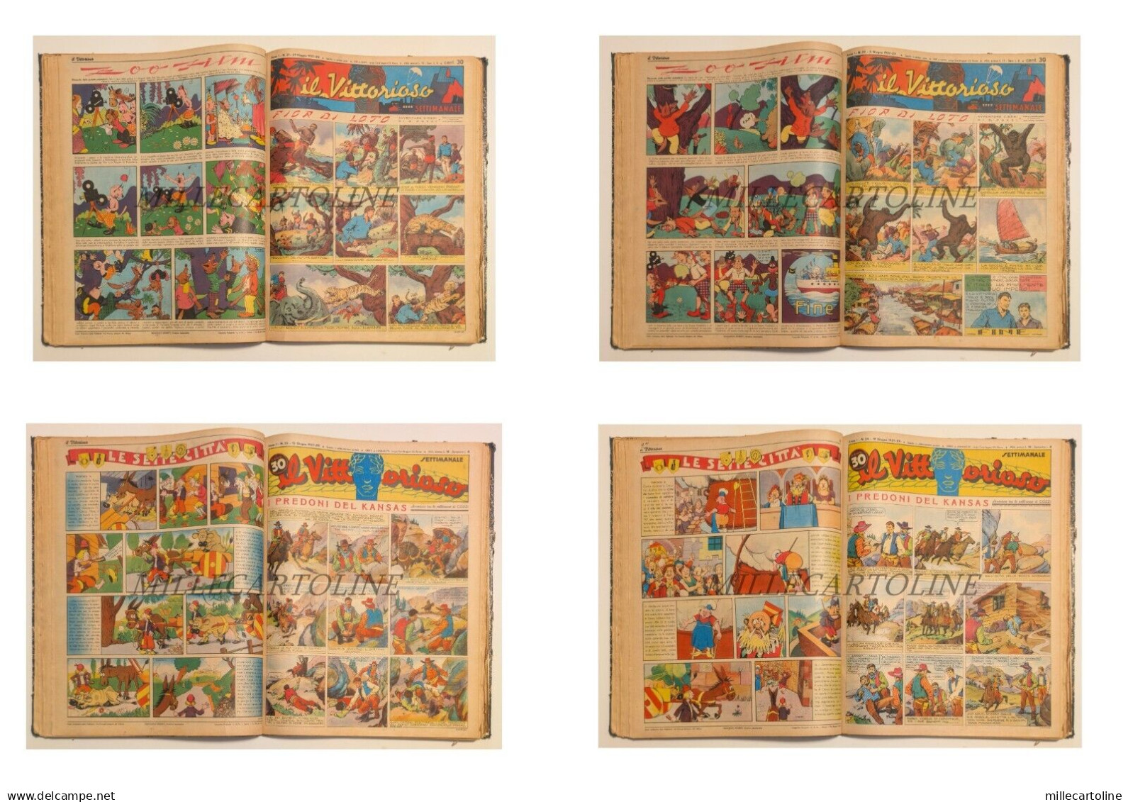 IL VITTORIOSO - Raccolta Annata 1937 Completa 52 Numeri Rilegati