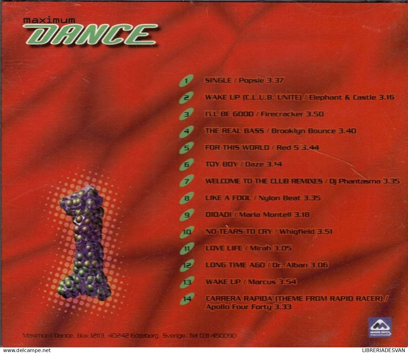 Maximum Dance Volume 1/98. CD - Dance, Techno & House