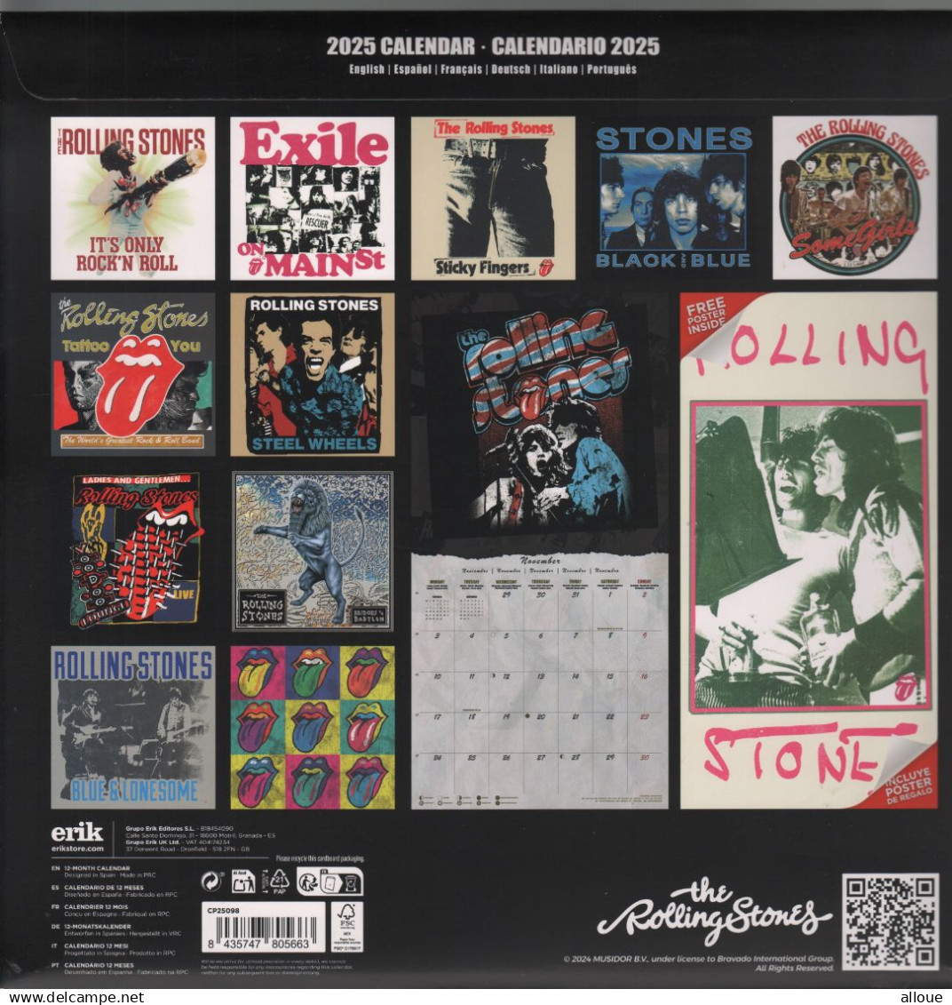 THE ROLLING STONES - 2025 CALENDAR - - Posters