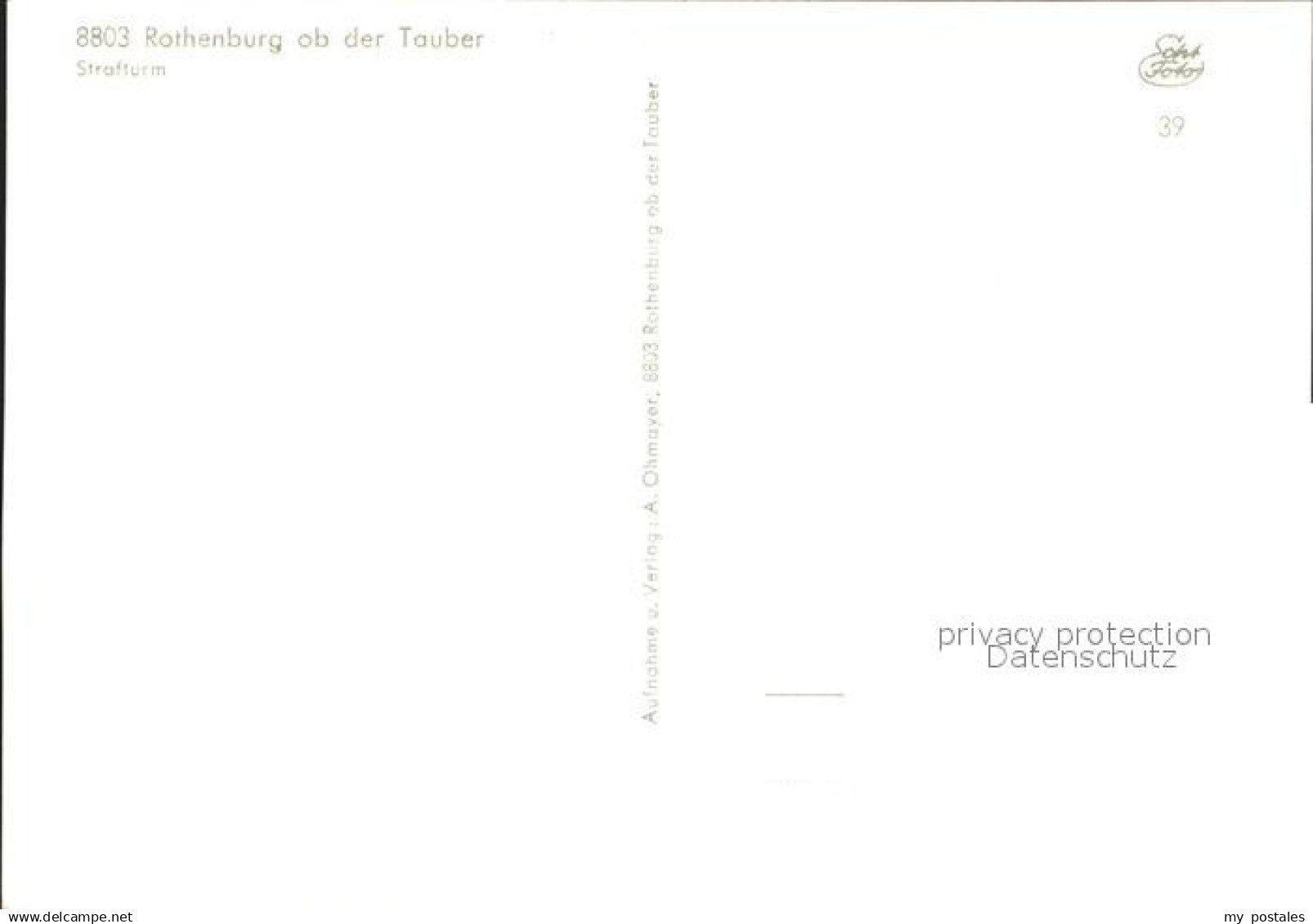Rothenburg Tauber Strafturm - Rothenburg O. D. Tauber