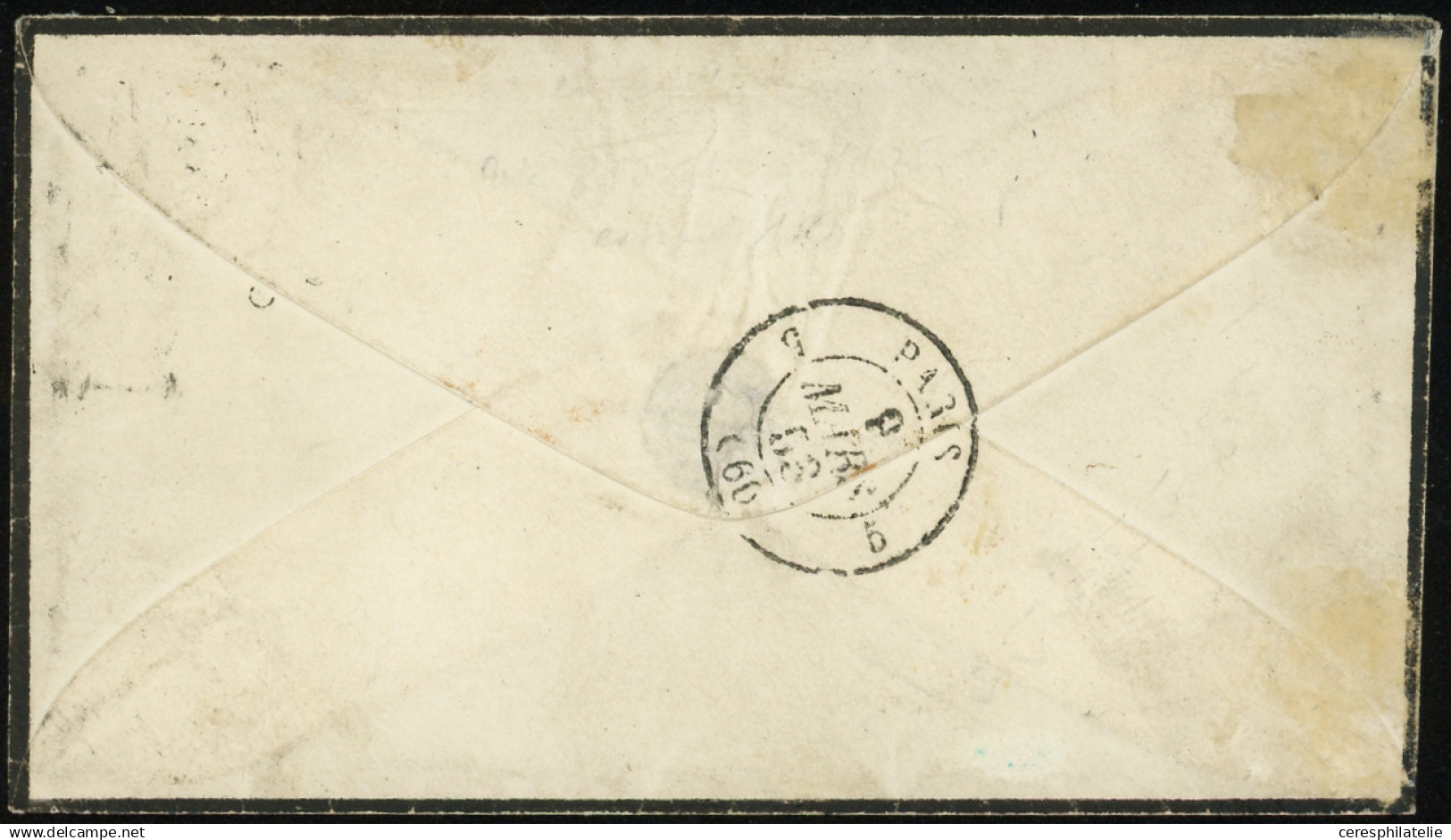 Let EMISSION DE 1849 - 2b   15c. Vert FONCE, Très Belles Marges, Obl. ETOILE S. Env. Locale, Au Verso Càd 5 PARIS 5 9/3/ - 1849-1876: Période Classique