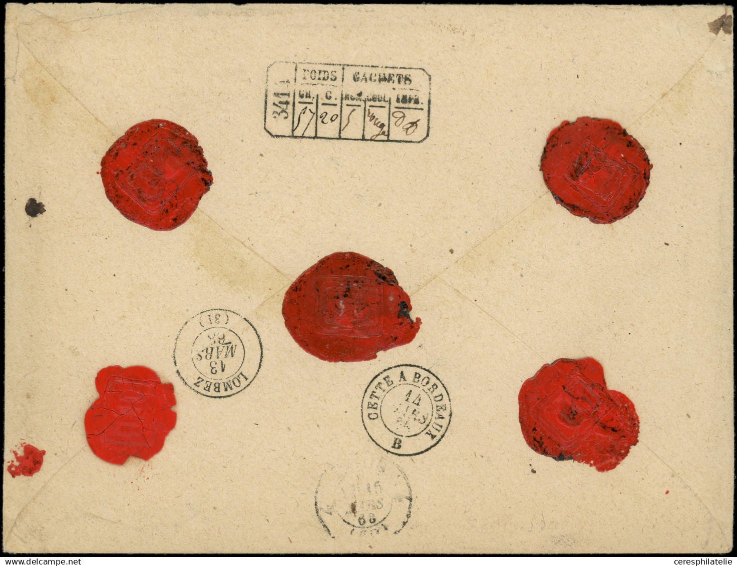 Let Collection Spécialisée Empire Lauré - 28B, 29B, 30 Et 23 Tous Obl. GC 3414 S. Env. CHARGE, Càd T22 SIMORRE 13/3/68,  - 1849-1876: Période Classique