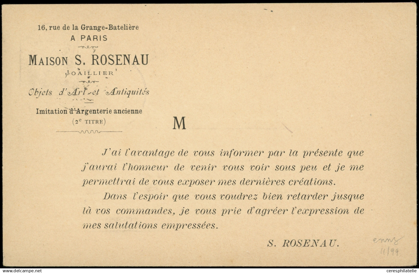 Let TYPE SAGE - 75    5c. Vert, Obl. DOUBLE Cercle Sur Carte, Càd MONTREUX 1/4/94, R Et TTB - 1849-1876: Klassieke Periode