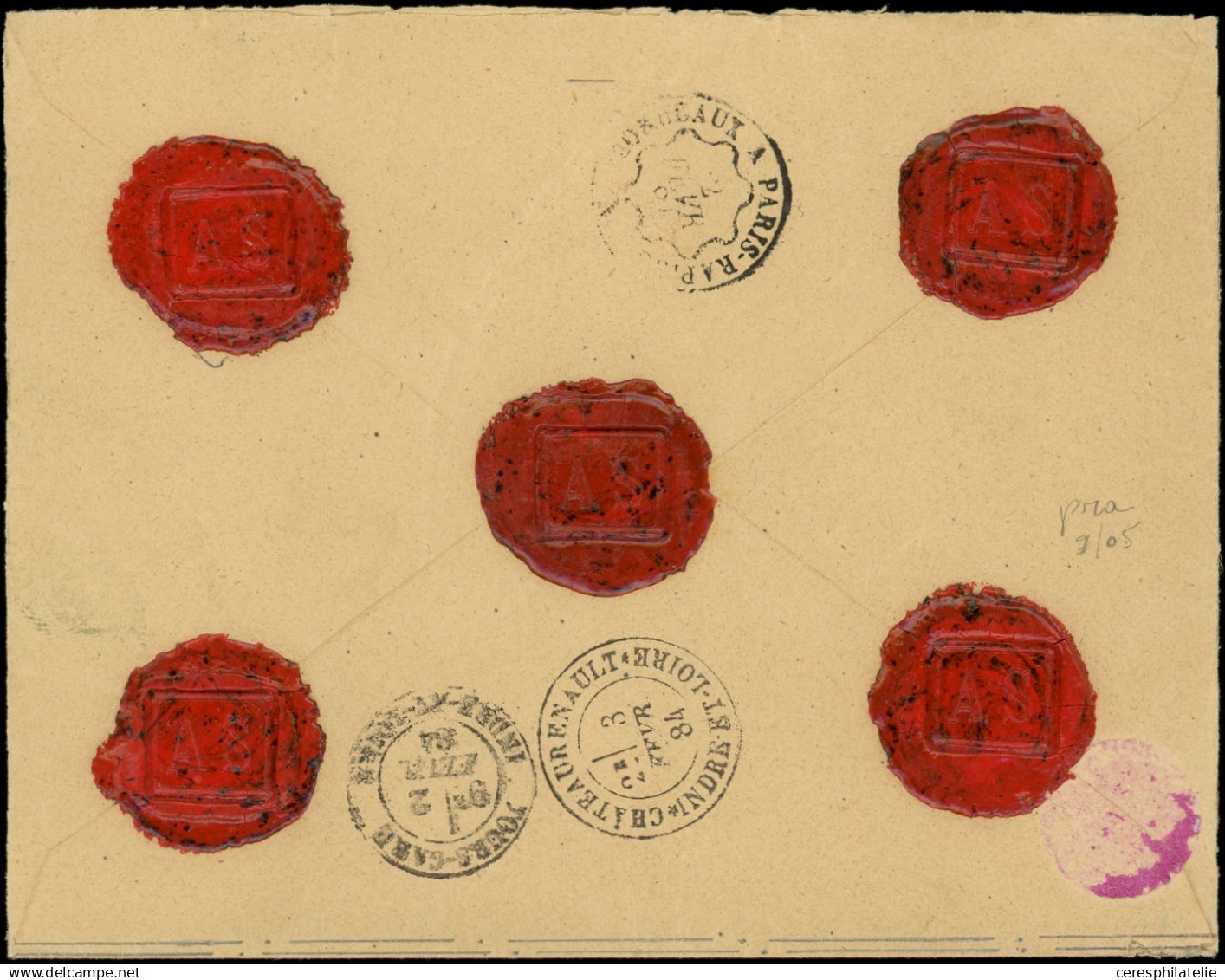 Let TYPE SAGE - 82 Et 93, 1f. Olive Clair PAIRE Et 35c. Violet-noir Sur Jaune, Obl. Càd TOULOUSE/CHARGEMENTS 1/2/84 S. E - 1849-1876: Période Classique