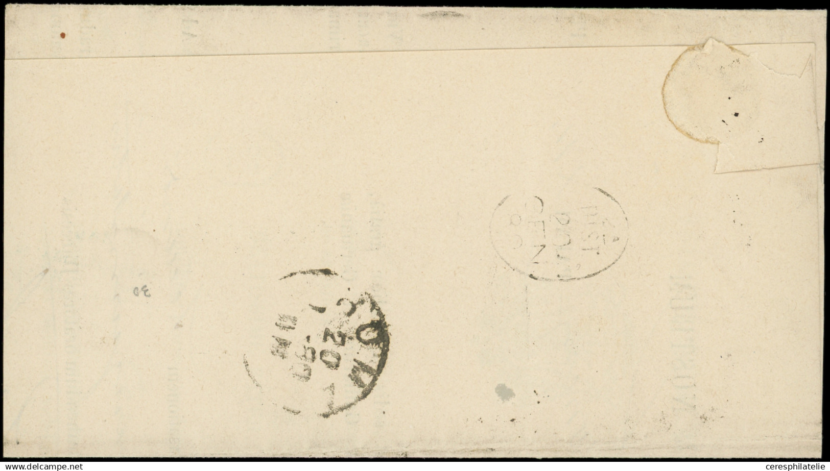 Let TYPE SAGE - 90a  15c. Bleu Sur Bleu, Obl. Càd T18 SENS-S-YONNE 17/1/80 S. LAC Taxée à Rome à 20c. (10c. + 10c.) Le 2 - 1849-1876: Periodo Classico