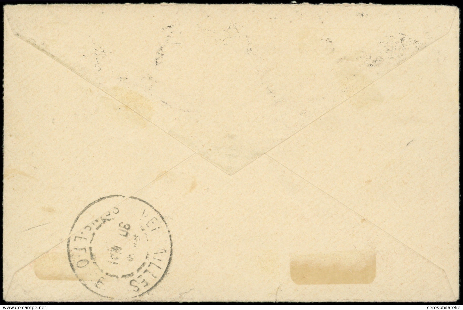 Let TYPE SAGE - 101  15c. Bleu, Obl. Méc. U.S POSTAL STA/PARIS EXPN 30/5/00, Texte Et 7 Barres Verticales Sur Env. TB, C - 1849-1876: Klassieke Periode