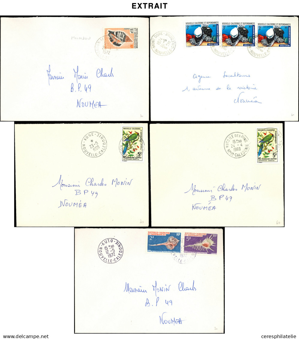 Let NOUVELLE CALEDONIE Lot De 73 Documents Divers Avec Oblitérations Différentes, En Majorité Période Moderne, TB - Collections, Lots & Series