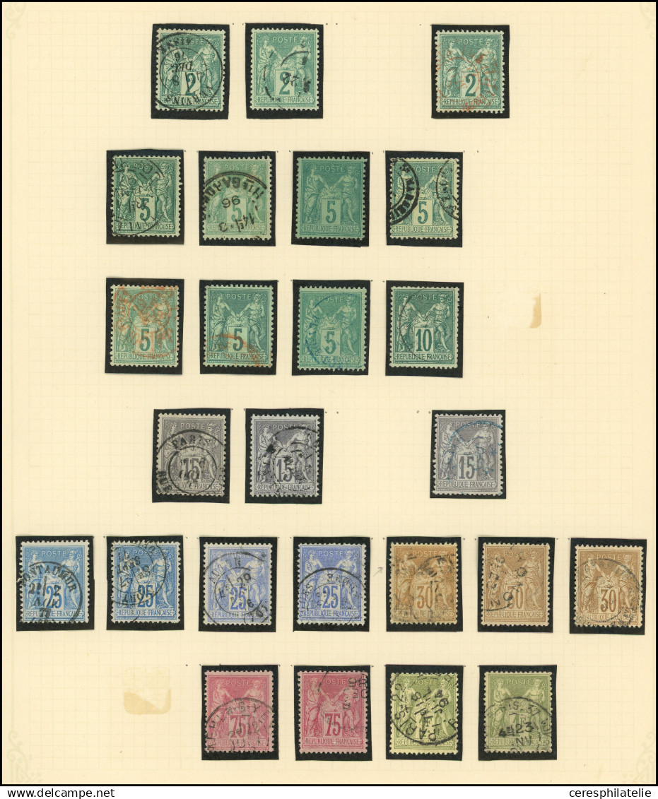 Sage, Petite Collection D'oblitérés Par Multiples, En Général TB - Collections (en Albums)