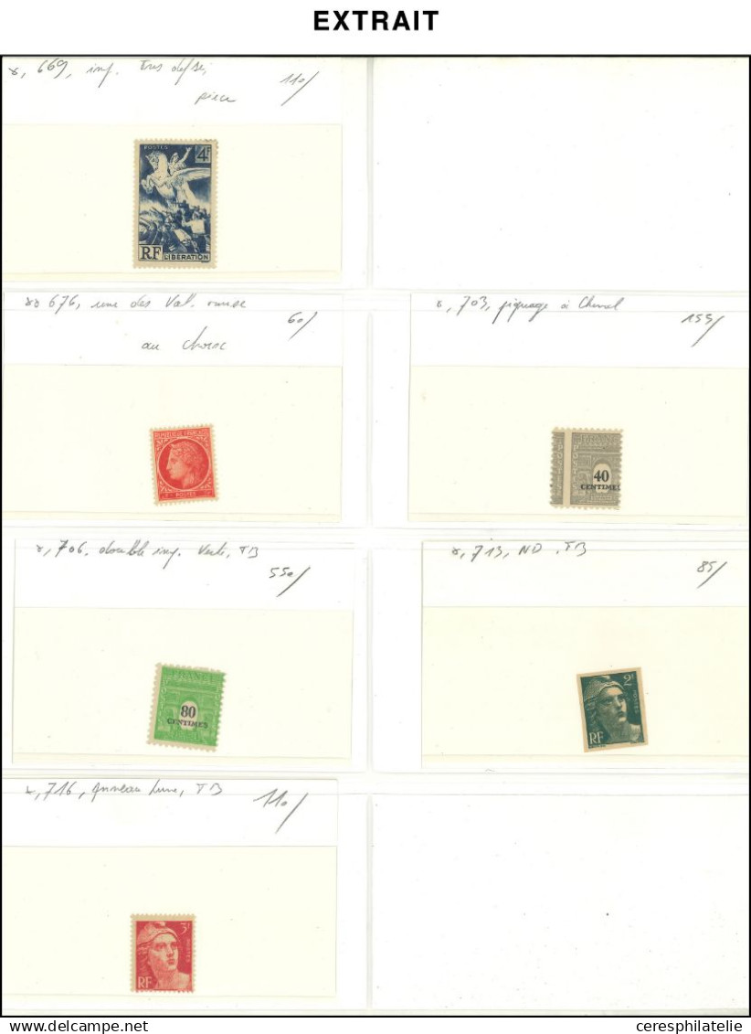 Stock de fin de catalogue : Colis Postaux, Annulé/Spécimen, Fictifs, Guerre, Grève, Vignettes, Variétés, en tout 9 class