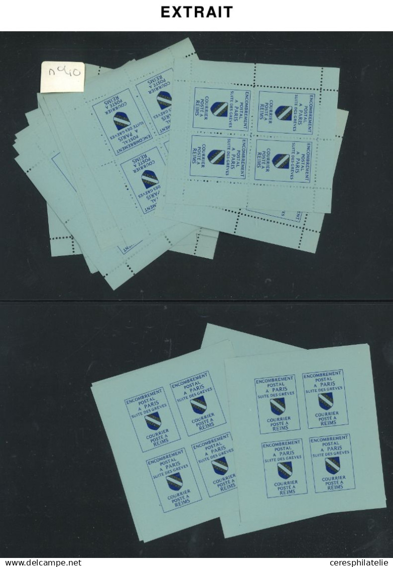 Stock de fin de catalogue : Colis Postaux, Annulé/Spécimen, Fictifs, Guerre, Grève, Vignettes, Variétés, en tout 9 class