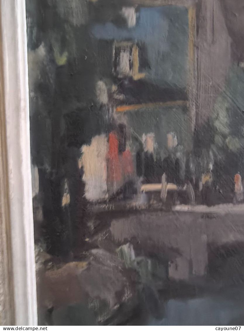 MIELLER (XXéme) huile sur isorel " Vue de Oberlinxweiler Saar " datée 1943  cadre Montparnasse 62 x78 cm
