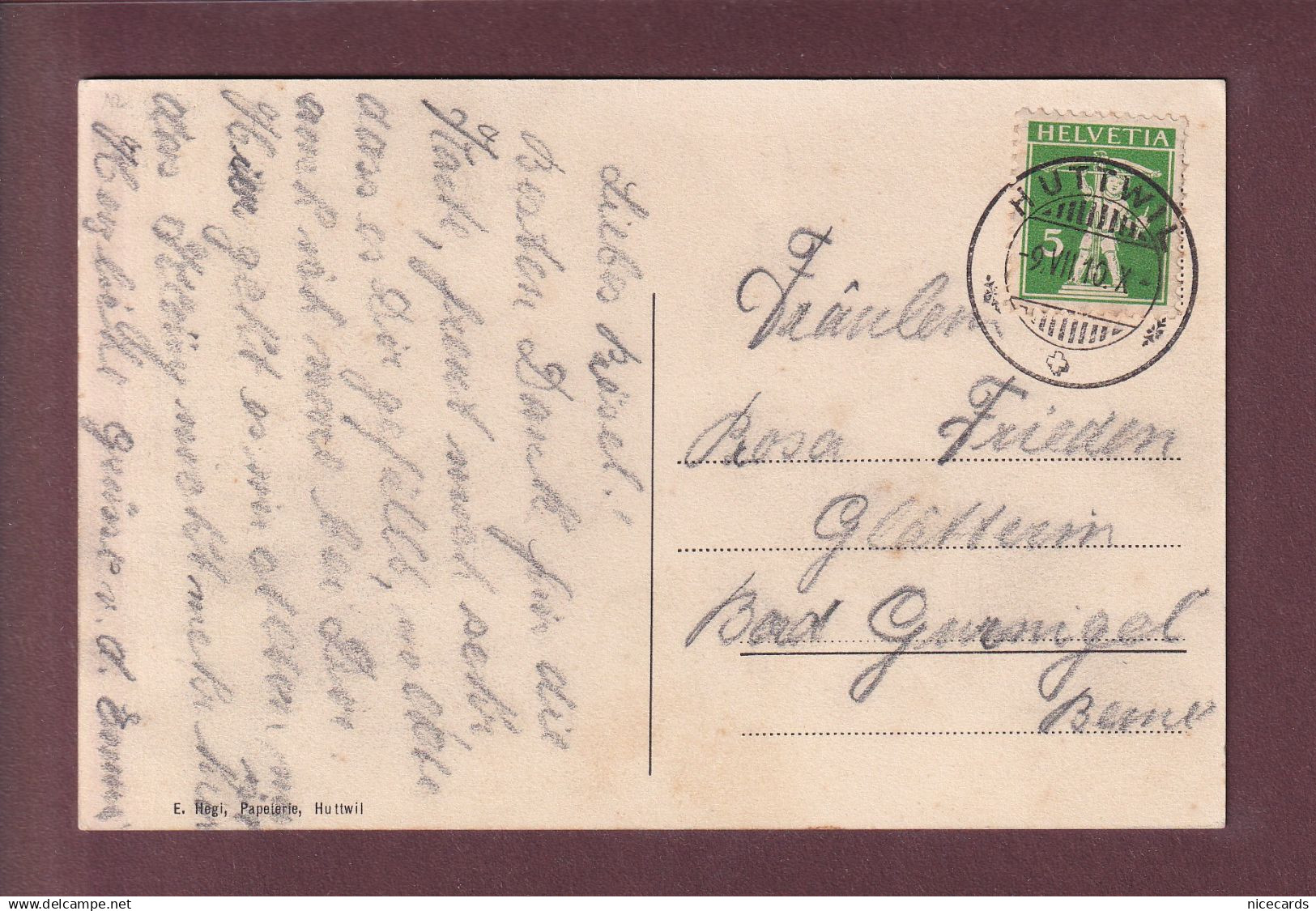Gruss Aus HUTTWIL - Bahnhofstrasse - 1910 - Huttwil