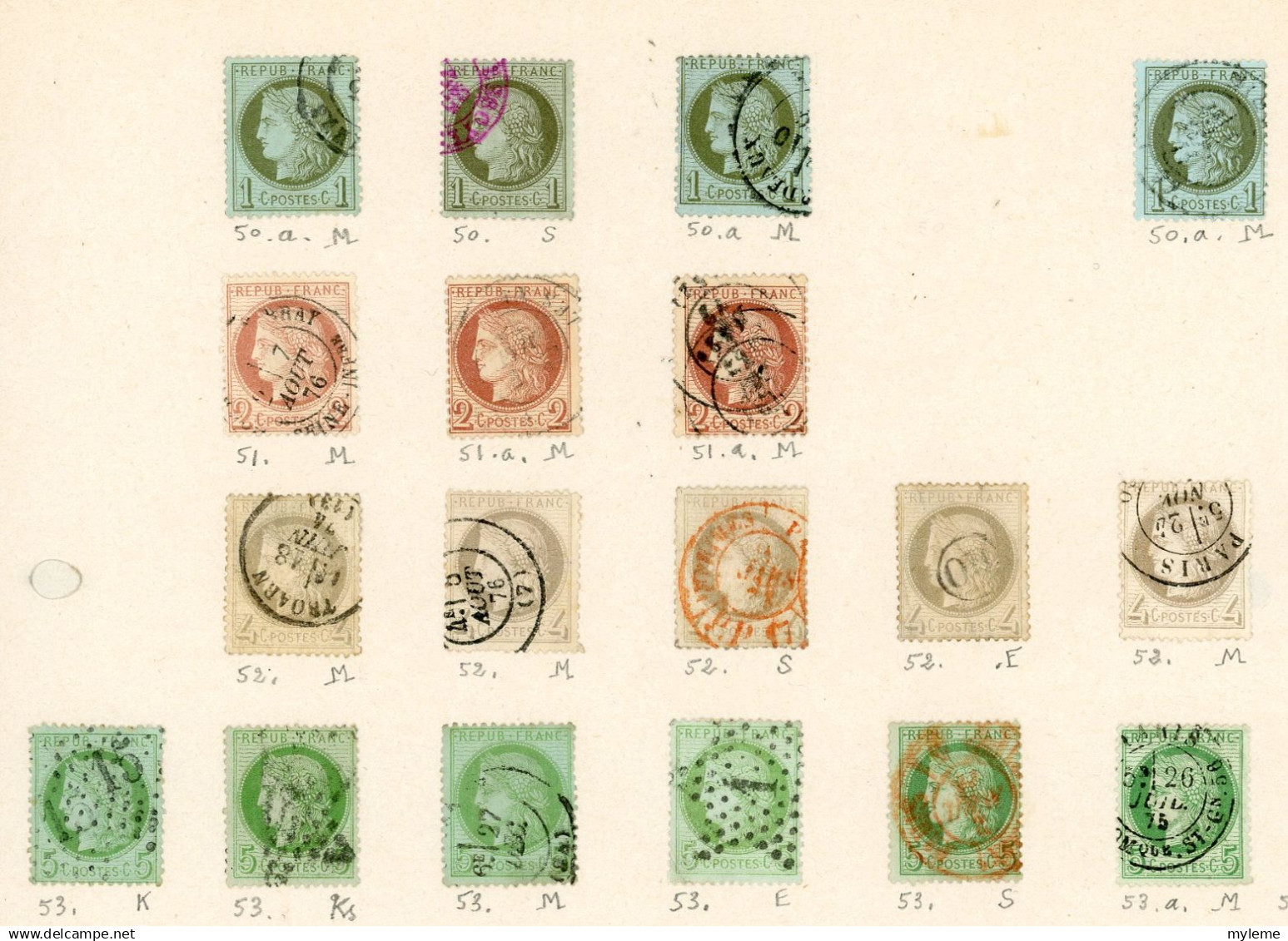 BS221 Bel ensemble de timbres classiques France oblitérés et *. Cote très sympa .  A saisir !!!