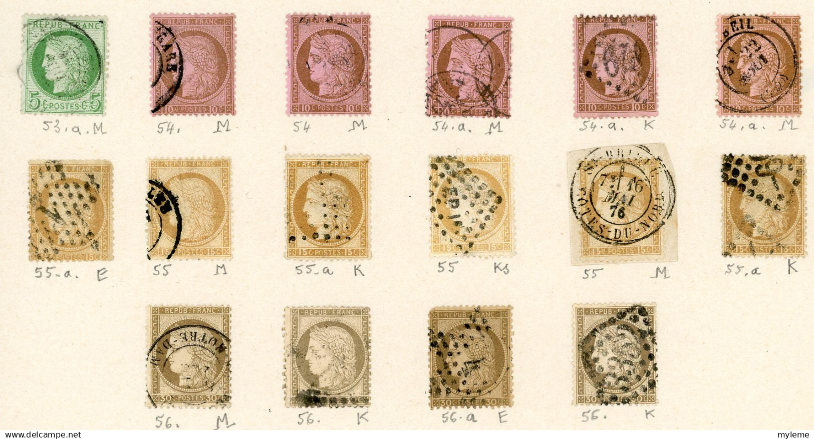 BS221 Bel ensemble de timbres classiques France oblitérés et *. Cote très sympa .  A saisir !!!