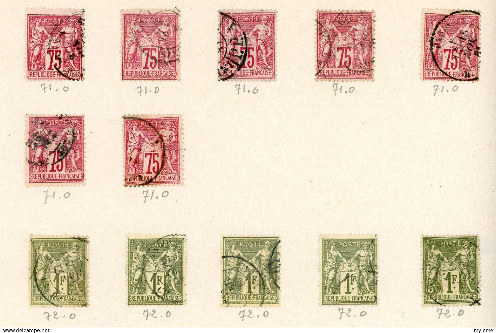 BS221 Bel ensemble de timbres classiques France oblitérés et *. Cote très sympa .  A saisir !!!