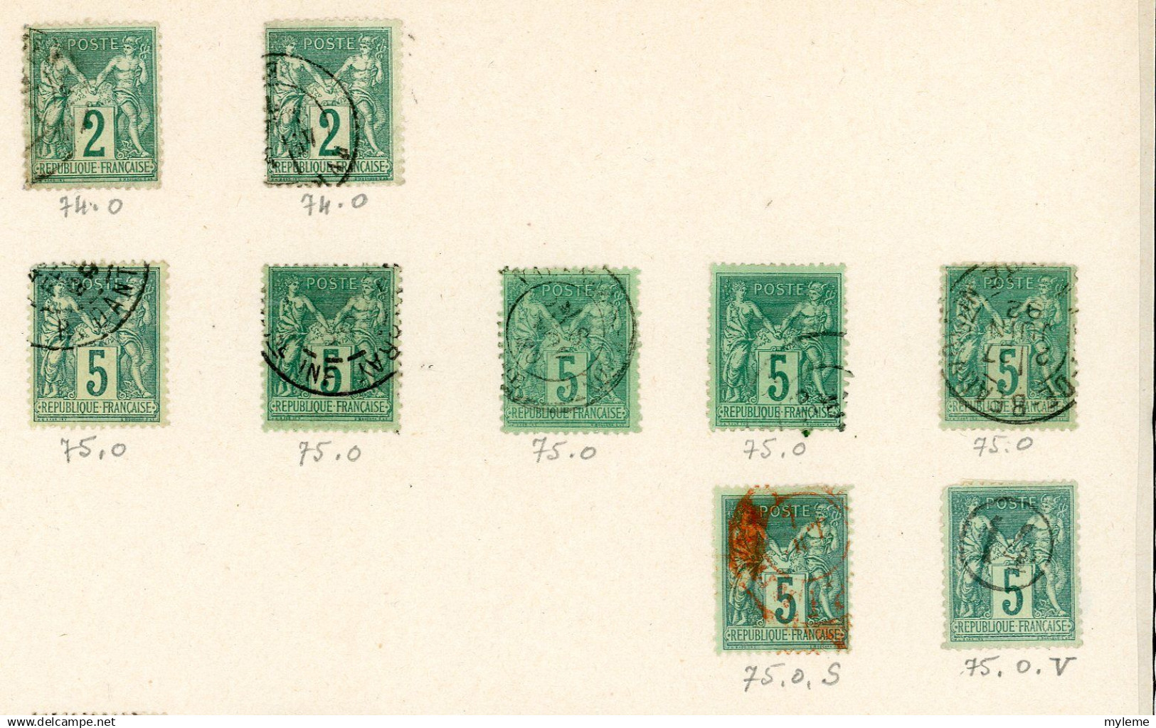 BS221 Bel ensemble de timbres classiques France oblitérés et *. Cote très sympa .  A saisir !!!