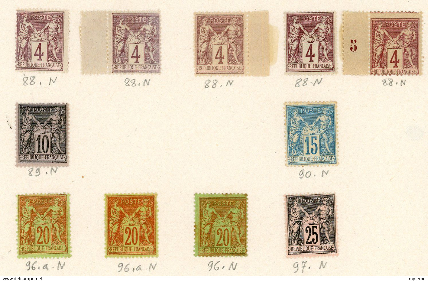 BS221 Bel ensemble de timbres classiques France oblitérés et *. Cote très sympa .  A saisir !!!