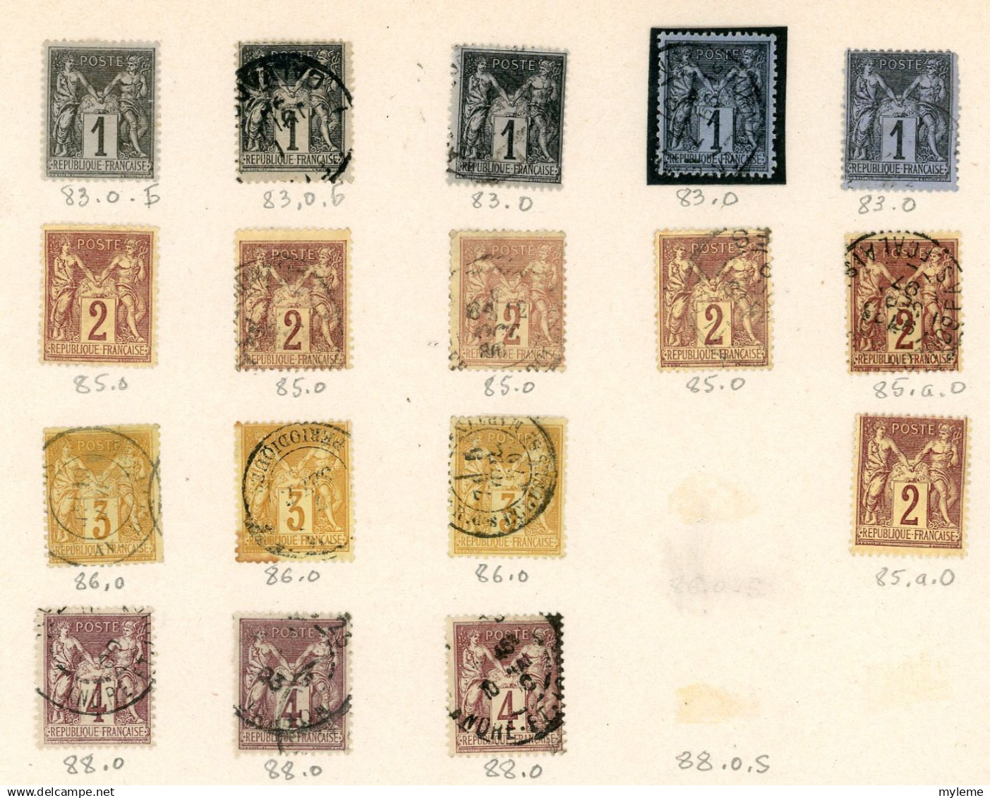 BS221 Bel ensemble de timbres classiques France oblitérés et *. Cote très sympa .  A saisir !!!