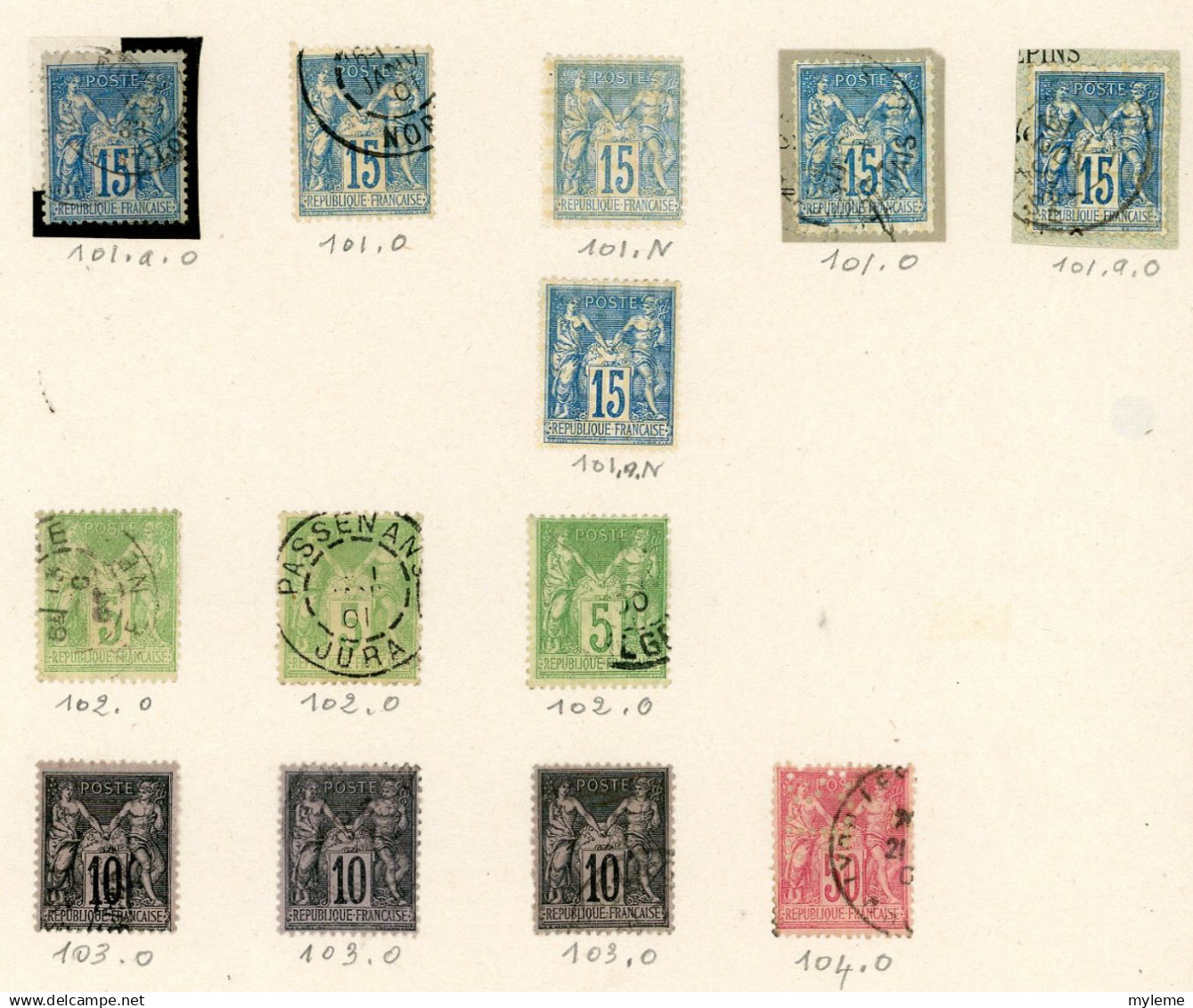BS221 Bel ensemble de timbres classiques France oblitérés et *. Cote très sympa .  A saisir !!!
