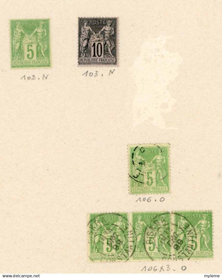 BS221 Bel ensemble de timbres classiques France oblitérés et *. Cote très sympa .  A saisir !!!