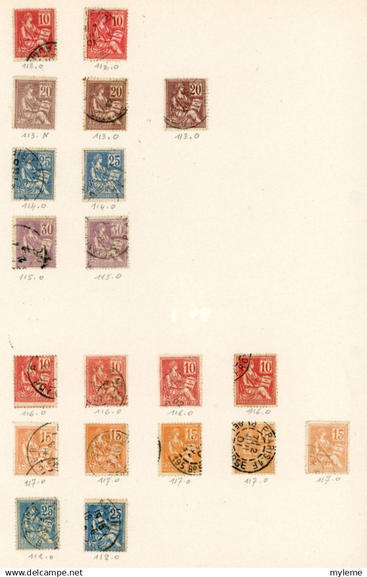 BS221 Bel ensemble de timbres classiques France oblitérés et *. Cote très sympa .  A saisir !!!
