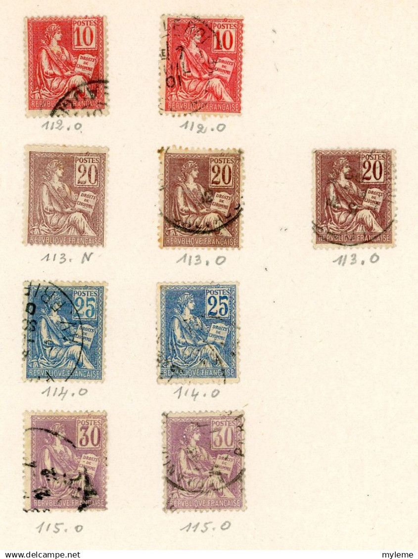 BS221 Bel ensemble de timbres classiques France oblitérés et *. Cote très sympa .  A saisir !!!