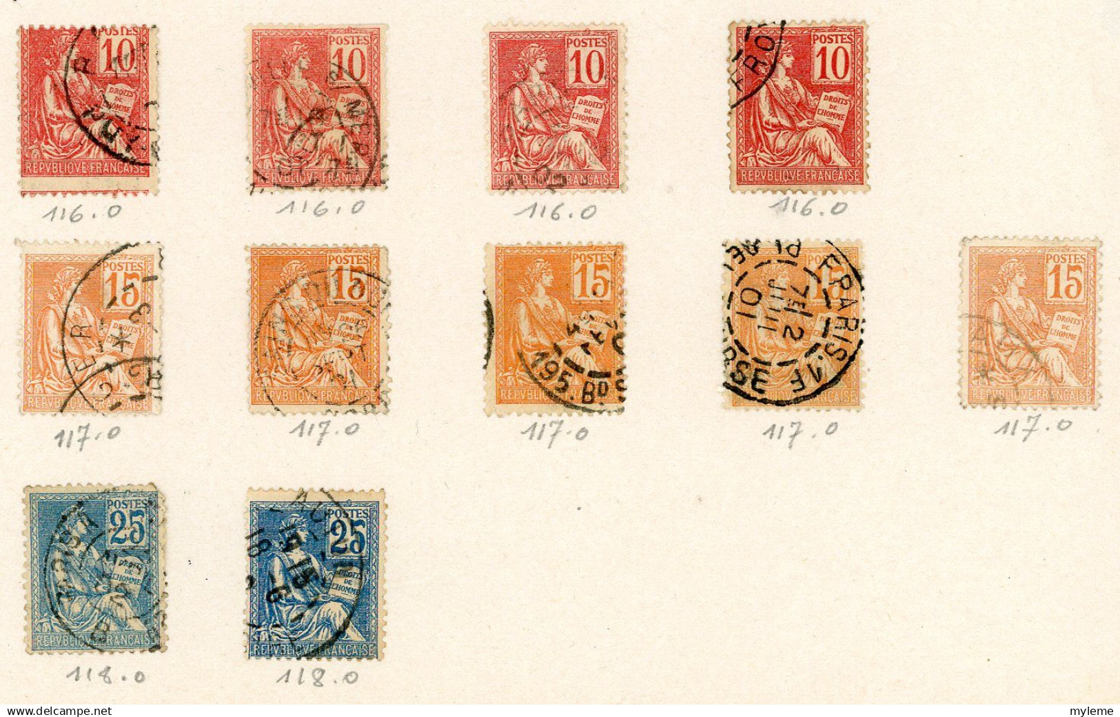 BS221 Bel ensemble de timbres classiques France oblitérés et *. Cote très sympa .  A saisir !!!