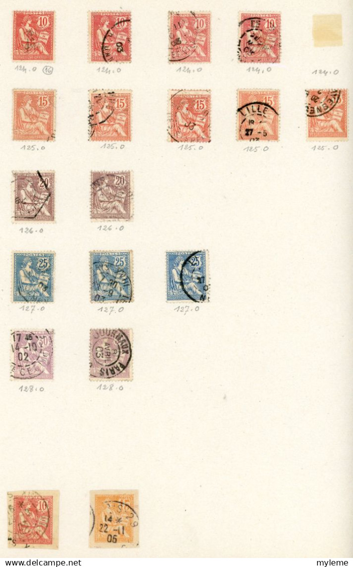 BS221 Bel ensemble de timbres classiques France oblitérés et *. Cote très sympa .  A saisir !!!