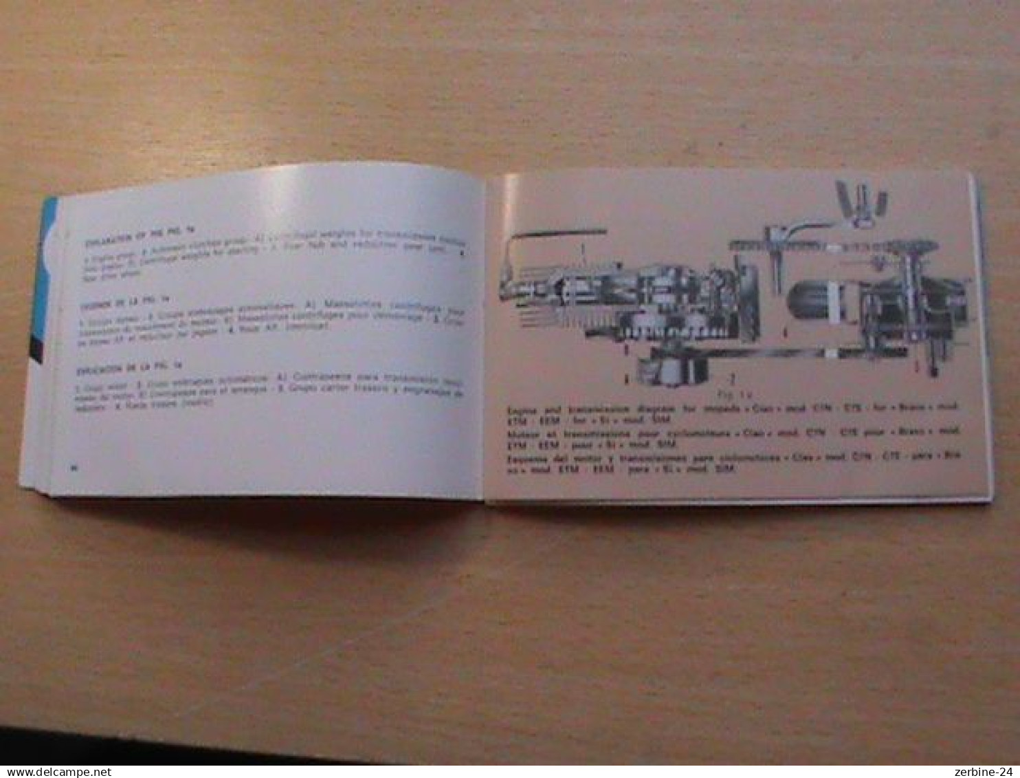 Ancienne Notice Mobylette Piaggio Modeles Ciao Et Bravo Epoque Vespa - Máquinas