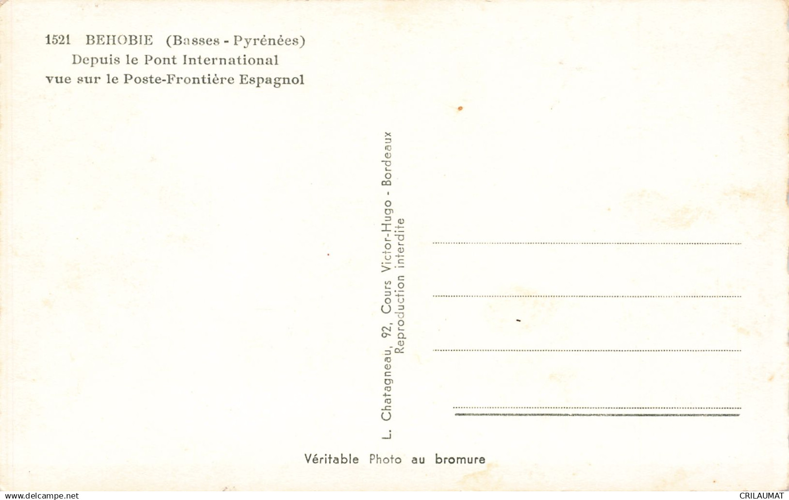 64-BEHOBIE-N°T5284-A/0197 - Béhobie
