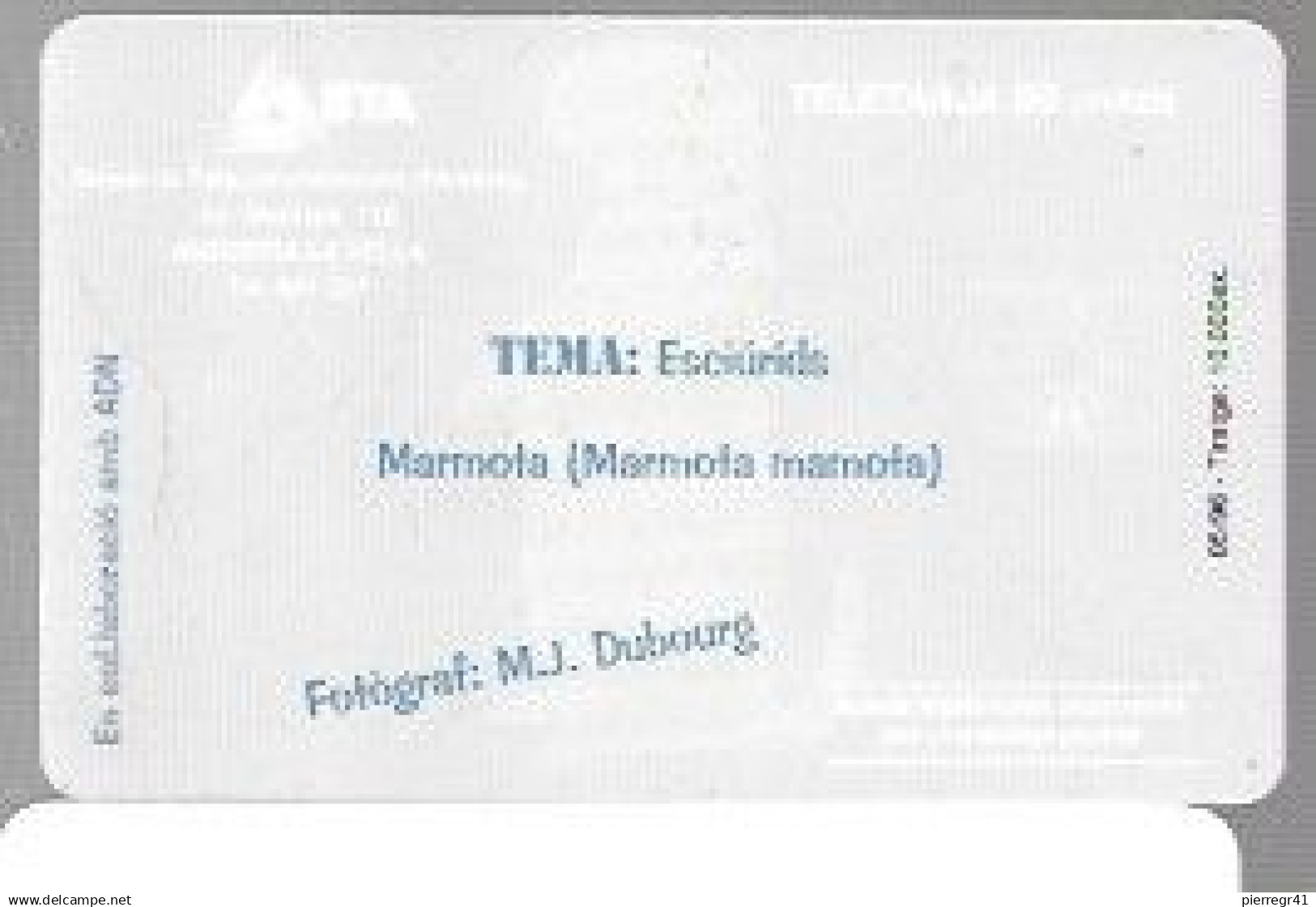 CARTE°-PUCE-ANDORRE-50U-AND 48-SC7-05/96-MARMOTE-Utilisé-TBE - Andorra